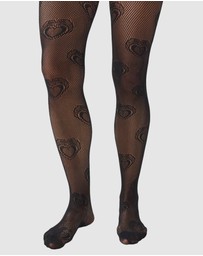 High Heel Jungle - Heart Knit Tights