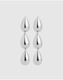 Najo - Liora Triple Drop Silver Stud Earring
