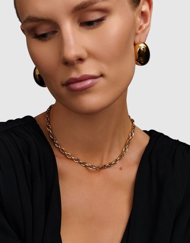 Nialaya Jewellery - Gold Rope Chain Choker