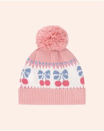 Huxbaby - Folk Cherry Bow Beanie - Kids