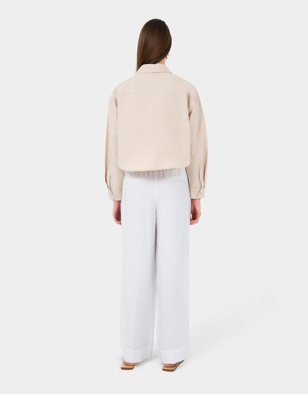 Forcast - Kyla Crop Pocket Shirt