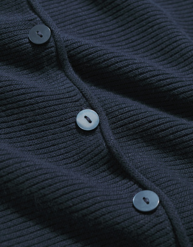 Seasalt - Seasalt Cornwall Navy Makers Jersey Roll Neck Cardigan