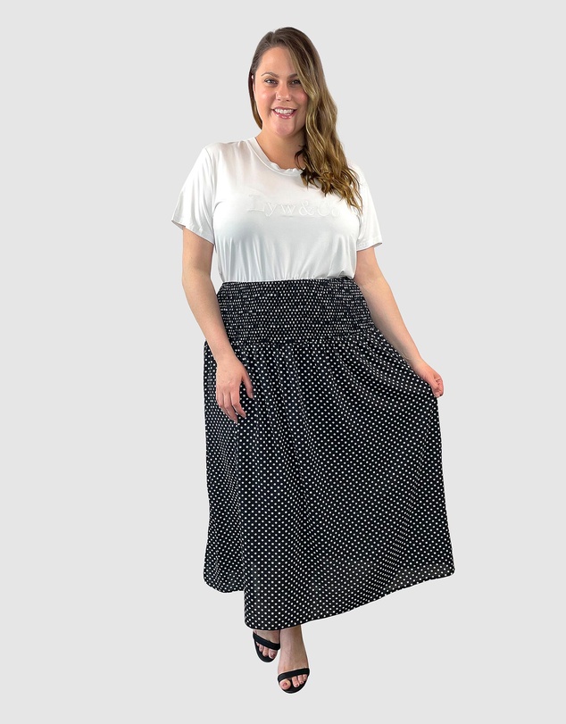 Love Your Wardrobe - Andy Shirred Waist Skirt