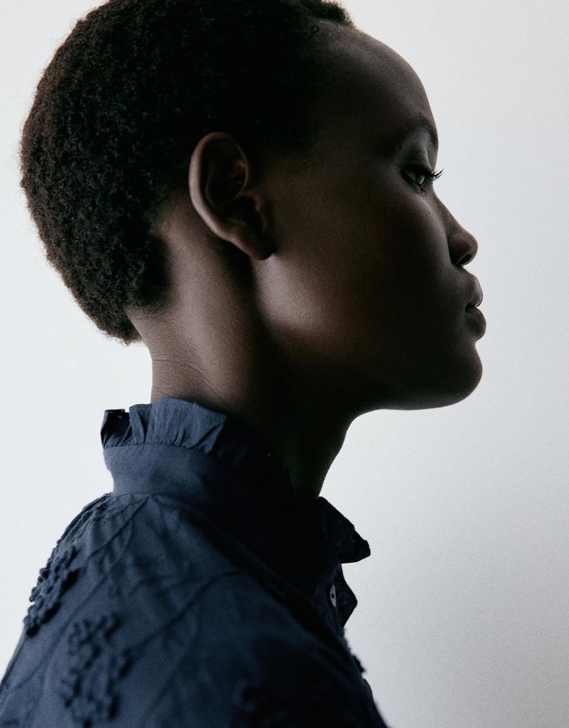M.N.G - Embroidered Blouse with Frill Detail