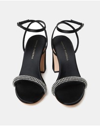 Loeffler Randall - Malia Curved Heel Simple Sandals With Ankle Wrap