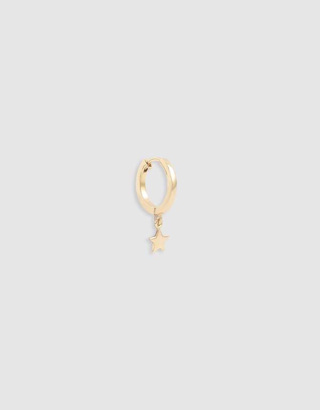 By Charlotte - 14k Gold Wish Upon a Star Single Hoop