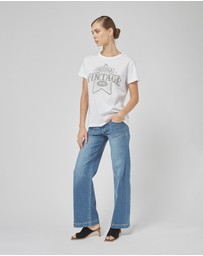 DRICOPER DENIM - Clare White VN Printed Tee