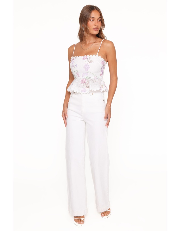 Petal & Pup - Adams Peplum Top - Purple Floral