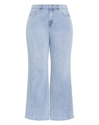 City Chic - Plus size Harley Fit Kayla Wide Leg Jean - light wash