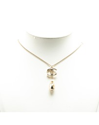 Pre-Loved by Azura Reborn - Pre-Loved Gold Plated CC Faux Pearl Pendant Necklace