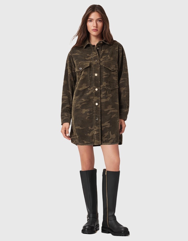 AllSaints - Faye Flocked Dress