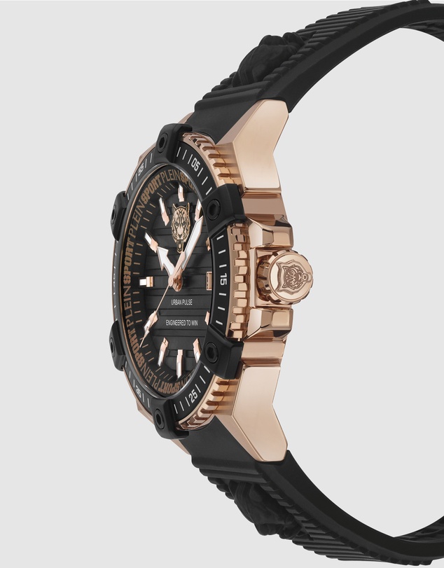 Plein Sport - PLEIN URBAN PULSE 47mm Black dial and Black silicone strap