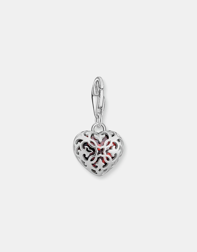THOMAS SABO - Charm Pendant Red Stone in Heart-Shape