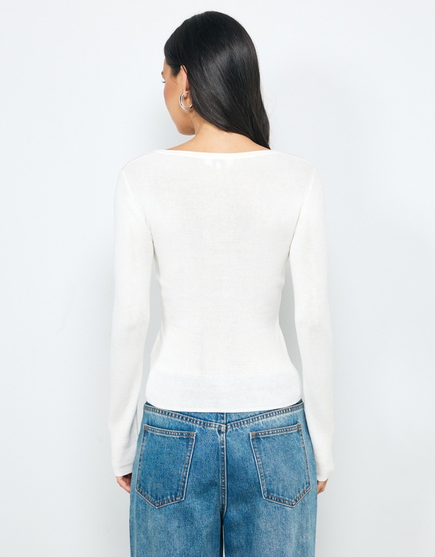 AERE - Lyla Organic Cotton Knit Cardigan