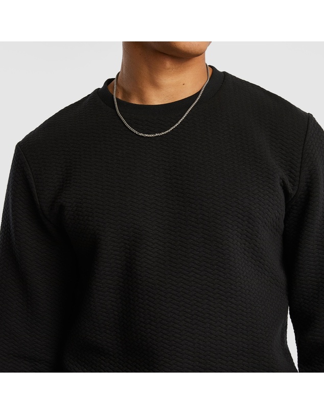 yd. - Tech Crew Neck Textured Sweatshirt