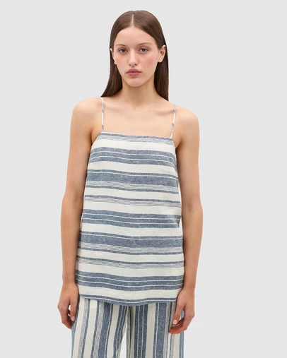 Seed Heritage - Linen Striped Longline Cami