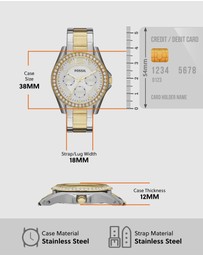 Fossil - Riley Two Tone Analogue Watch
