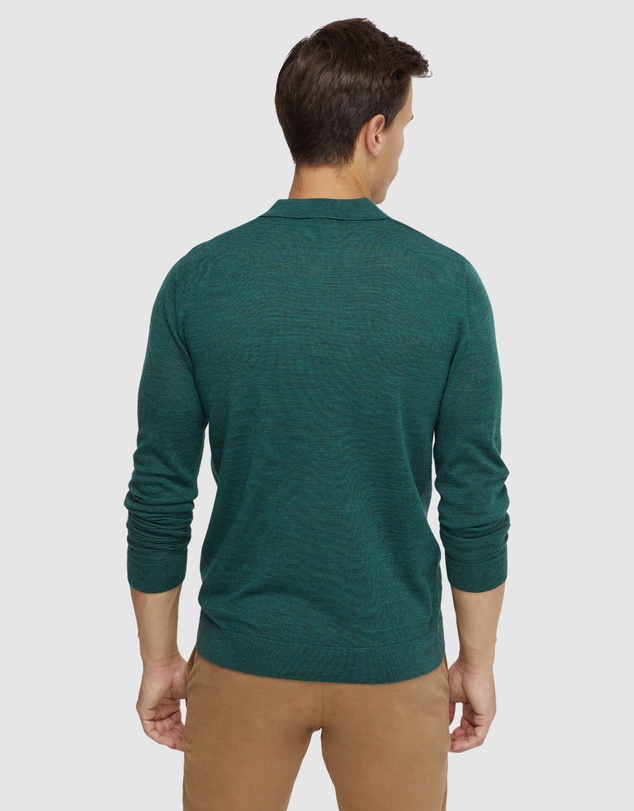 Oxford - Blair V-Neck Merino Wool Polo