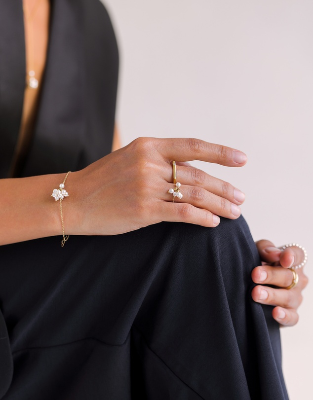Elli Jewelry - Bracelet Pearl Bridal 925 Sterling Silver Gold-Plated