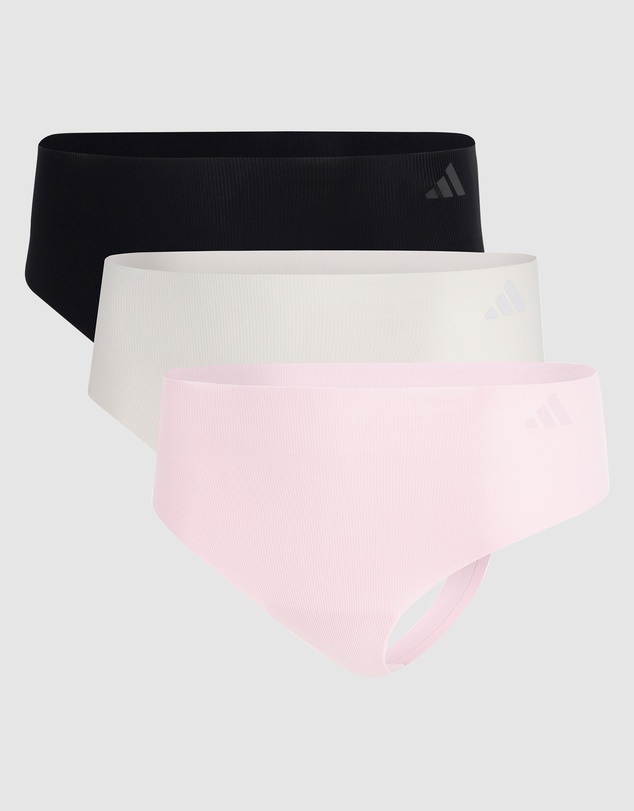 adidas Sportswear - 3 Pack Active Micro Flex High Waist Thong Underwear