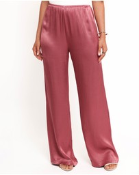 Petal & Pup - Carissa Satin Pants - Dusty Rose
