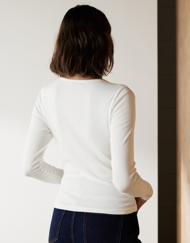 Atmos&Here - Organic Cotton Ribbed Long Sleeve Top