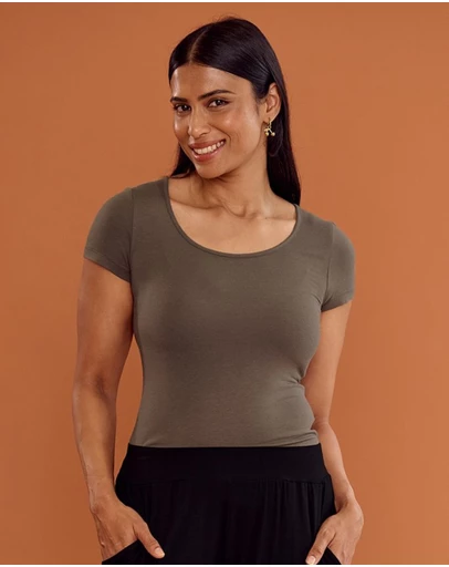 Bamboo Body - Essential Scoop Tee