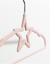 Living Textiles - 10pk Baby Coat Hangers - Stars/Pink