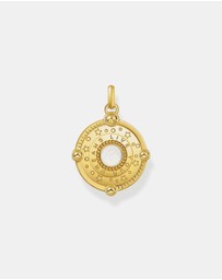 THOMAS SABO - Gold Crescent Moon Pendant with Colourful Stones
