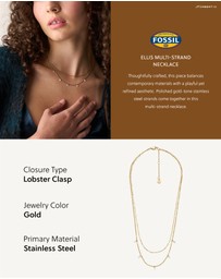 Fossil - Ellis Gold tone Necklace