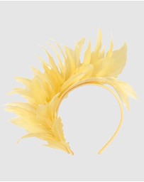 Max Alexander - Modern Yellow Racing Fascinator