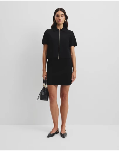 Country Road - Short Sleeve Compact Zip Knit