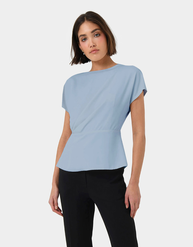 Forcast - Bonnie Gathered Peplum Top