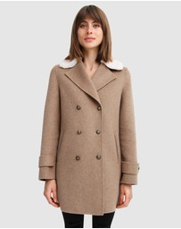 Belle & Bloom - Liberty Sherpa Collar Wool Blend Coat