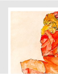 Inka Arthouse - Red Dress by Egon Schiele Art Print