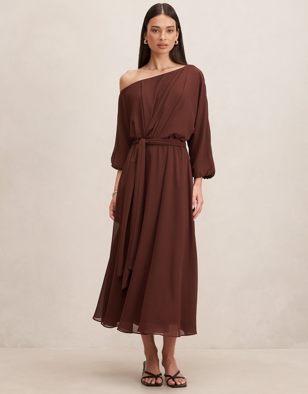 Forever New - Samantha Tipped Draped Midi Dress