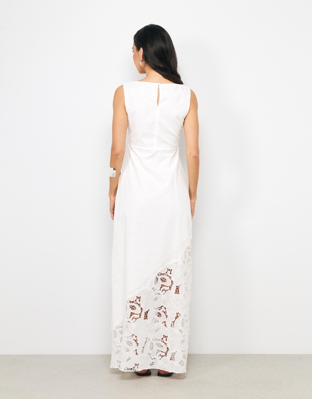AERE - Niara Lace And Linen Maxi Dress