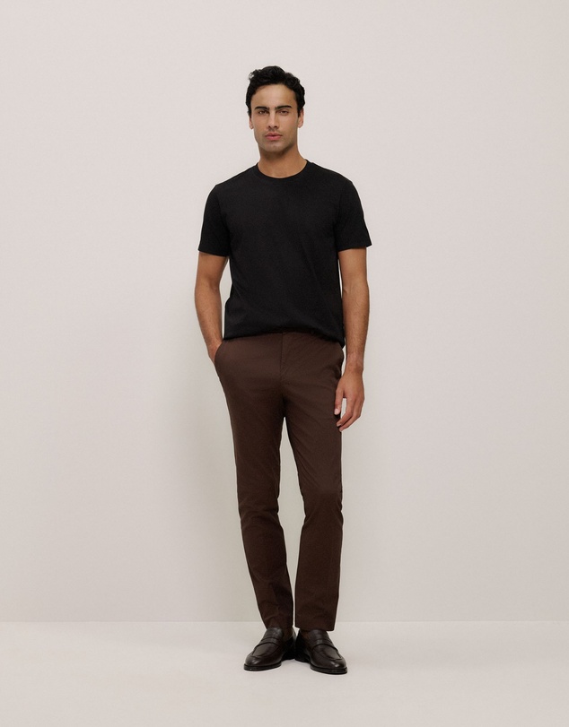 Trenery - Cotton Crew T-shirt in Black