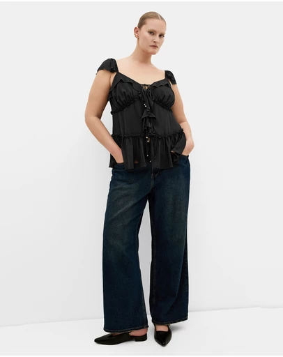 City Chic - Bryn Frill Tie Top