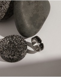 Najo - Aviator Ring Men's Carbon Fibre & Steel Ring