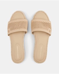 Tommy Hilfiger - Knit Mesh Espadrille Mules - Women's