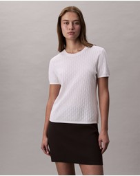 Calvin Klein - Pointelle Cap Sleeve Baby Tee