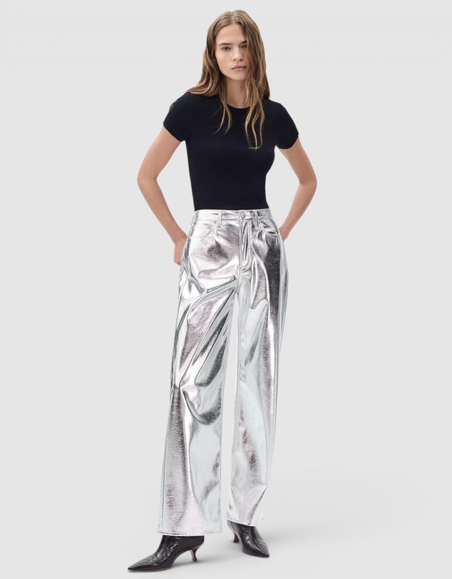 rag & bone - Logan Faux Leather Wide Leg Pants