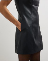 Minima Esenciales - Astri Leather Look Mini Dress