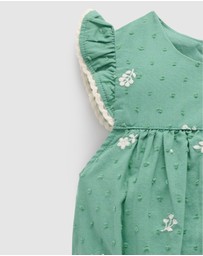 Purebaby - Embroidered Bodysuit -Kids-Babies