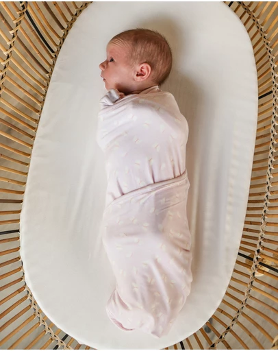 Kynd Baby - Large Stretchy Swaddle in Lilac Flutter
