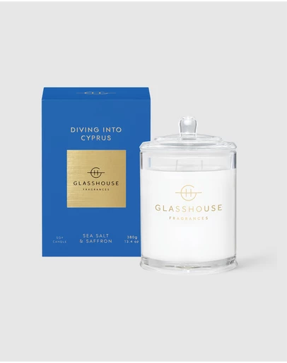 Glasshouse Fragrances - Diving Into Cyprus 380g Soy Candle
