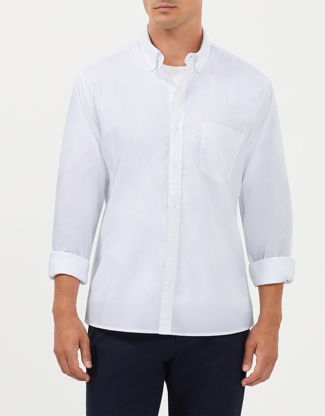 Van Heusen - Washed Sateen Twill Casual Shirt