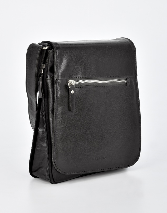 Cobb & Co - Notting Jr. Leather RFID Expandable Satchel