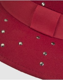 Max Alexander - Winter Felt Red Fedora Hat